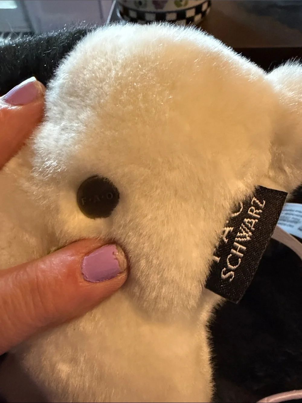 FAO Schwarz Black & White Plush Boston Terrier with Brand Tag